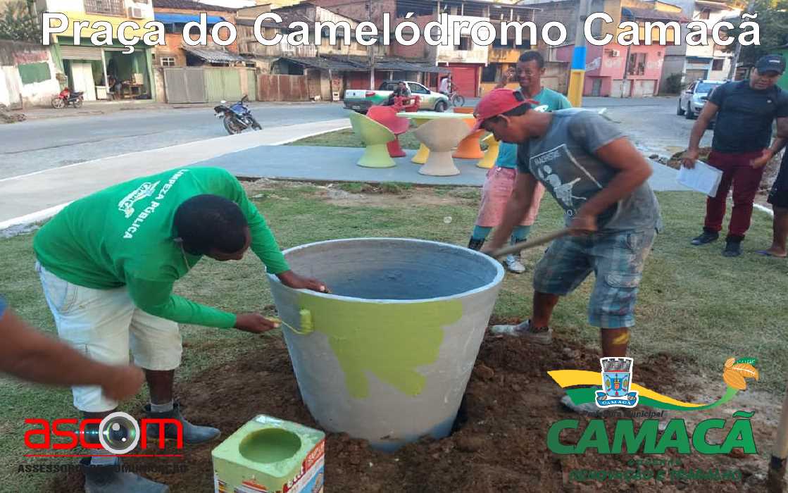 Prefeitura realiza decorações nas Pracinhas para ambiente de lazer
